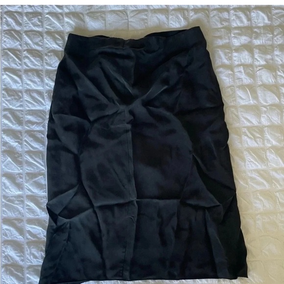 Ba&sh jupe anja black cupro ruffle midi skirt - Picture 11 of 11